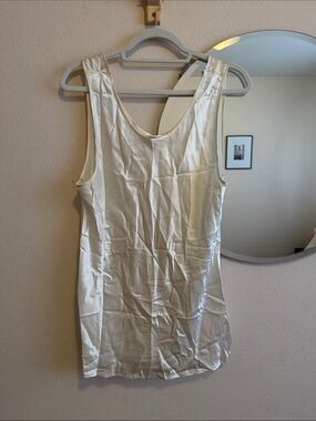 Women's Cream 100% Mulberry Silk Tank Top